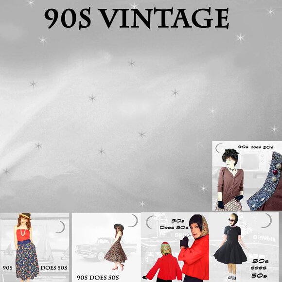 50s Style Beaded Cardigan with Jeweled Neck, VFG 90s Large Size Rockabilly - Picture 11 of 12